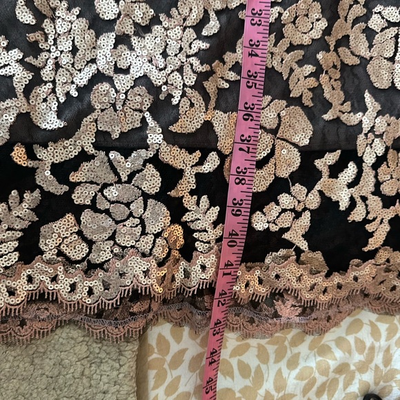 Tadashi Shoji Dir Black Metallic Embroidery Sequin Sheer Illusion Dress NWT 20Q - Picture 16 of 16